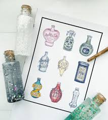 Potion bottles in harry potter collectibles for sale ebay. Printable Harry Potter Potion Labels Pineapple Paper Co