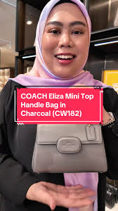 COACH Eliza Mini Top Handle Bag in Charcoal (CW182)