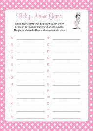 Find more similar words at wordhippo.com! Baby Name Baby Shower Game Princess Baby Shower Theme For Baby Girl Pink Celebrate Life Crafts