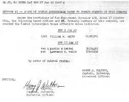 Award of Combat Infantryman Badge · RICHES