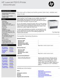 Download and install the hp laserjet p2015 printer procedure: Hp Laserjet P2015 Printer Discontinued Manualzz