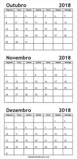 Calendário De Dezembro De 2018 E Janeiro De 2019 Calendario De Outubro Novembro Dezembro De 2018 Brasil Feriados Editavel Calendario De Outubro Calendario Julho Dezembro