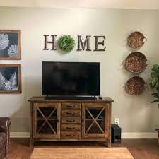 Home Sign Home Letters Home Letters With Wreath Farmhouse Etsy In 2021 Tv Wall Decor Wall Decor Above Tv Wall Decor Living Room