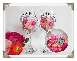You can search by price, color, fabric, length, and neckline to find a mother of the bride dresses to match any wedding theme. Amazon Com Hand Painted Wedding Flower Wine Glasses Mother Of The Bride Wine Glasses Parents Of The Bride Gift Parent Gift Bridal Party Wine Glasses Parent Wedding Gifts Wedding Flower Wine Glasses Handmade