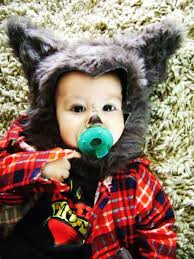 Homemade baby werewolf halloween costume
