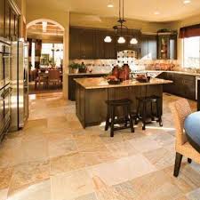 Golden Gate Quartzite Floor Dark Cabs Nice Layout Kitchen Flooring Flooring Home