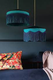 A ceiling pendant light from the astoria art deco collection of tiffany lights. Bespoke Teal Silk Tiffany Lamp Shade Rockett St George