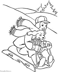 Dogs coloring pages for kids. Sledding Coloring Pages Coloring Home