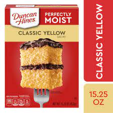 Sugar 4 eggs reserve 1 cup dry cake mix. Duncan Hines Classic Yellow Deliciously Moist Cake Mix 15 25 Oz Walmart Com Walmart Com