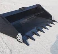 PROWORKS 74" Severe Heavy Duty Low Profile Dirt Bucket with Side Cutters  and Teeth Fits Skid Steer Quick Attach
