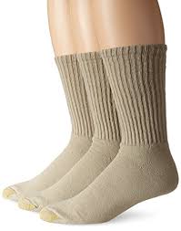 Gold Toe Mens Three Pack Casual Crew Putty Sock Size 10