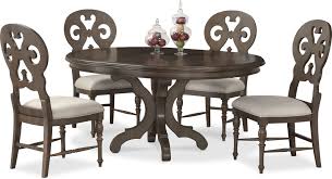 Charleston Round Dining Table And 4 Scroll Back Side Chairs In 2020 Round Dining Table Side Chairs Dining Table