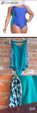 Teal Blue Swim Suit By Catalina Plus 2x Nwot Swimsuits Clothes Design Fashion