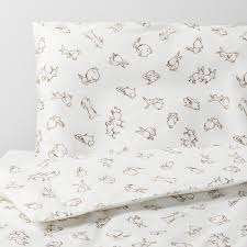 Rodhake Bettwasche 2 Tlg F Baby Kaninchen Weiss Beige 110x125 35x55 Cm Ikea Osterreich Bettdeckenbezug Baby Kaninchen Bettwasche