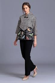 Batik Kombinasi Batik Desain Blus Baju Atasan Wanita