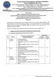 Pernah punya keinginan menjadi pegawai pajak, bea cukai atau pegawai di kementerian keuangan. Lowongan Kerja Badan Narkotika Nasional Bnn Tingkat Sma Smk D3 S1 Goletskerja