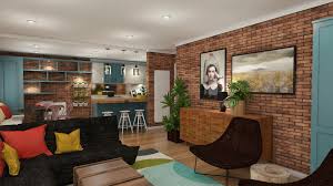 Easy diy console table | bless this nest. Brick Modern Living Room Black Fox Interiors