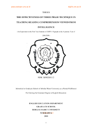 Find the best digilib.uns.ac.id user manual, user manuals and free pdf document instructions you need at pdfhelper.net. Pdf The Effectiveness Of Three Phase Technique In Teaching Reading Comprehension Viewed From Intelligence An Experiment In The First Year Students Of Smpn 5 Nganjuk In The Academic Year Of Adi