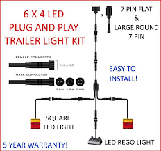 Need a trailer wiring diagram? 6x4 Trailer Led Wire Kit Easy To Install Plug And Play Wiring Square Diy