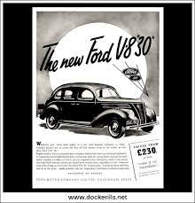 Ford V8 30 Saloon Original Vintage Advert From March 3rd 1937 Ford V8 Ford Automobile Advertising