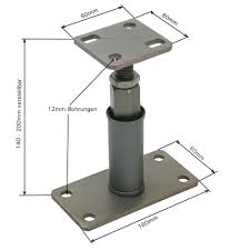 Hier finden sie aufdübelbare pfostenträger bzw. Pfostentrager Hohenverstellbar 160 X 80 X 140 200 Mm Stahl 1 Stuck Pfostentrager Befestigungstechnik Eisenron De