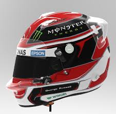 Original artwork designed and drawn by a. George Russell Career Helmet Pack Racedepartment