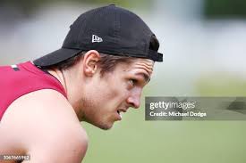 Jack Steele leads a lap of hard running during a St Kilda Saints AFL...  News Photo