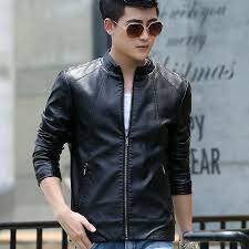 Click To Buy Male Genuine Leather Jacket 2017 Spring Slim Stand Collar Short Design Motorcycle Sheepsk Leather Jacket Sheepskin Jacket Leather Jacket Men