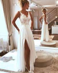 Romantic Wedding Dress Chiffon Wedding Dress A Line Wedding Dress V Neck Wedding Dress W370 F In 2020 Wedding Dress Chiffon Summer Wedding Dress Beach Wedding Dresses