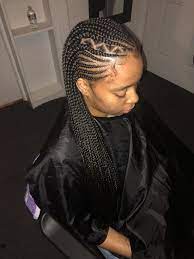 Tribal Braids With Box Braids In The Back Braided Hairstyles Beautiful Braids Black Girl Braids