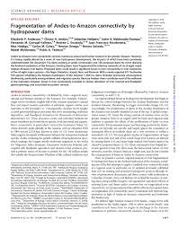 Maybe you would like to learn more about one of these? Pdf Fragmentation Of Andes To Amazon Connectivity By Hydropower Dams