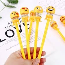 Mis pensamientos son un caos cuando se trata de ti. Imported Blue Emoji Spring Head Shaking Pen Model Name Number 123 For Writing Id 21393017812