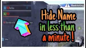 How To Hide Name In Pubg Mobile Youtube