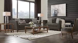 Pops or re and orange add visual interest. Black Brown Charcoal Living Room Decorating Ideas