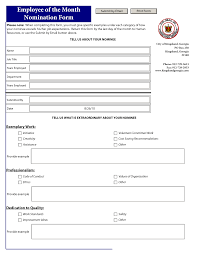 Employee Of The Month Nomination Template Pdf Employee Recognition Recognition Good Employee
