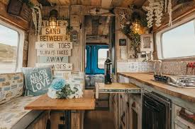 Inside This Mercedes Benz Camper Van Is A Beach House On Wheels In 2020 Shabby Chic Campers Mercedes Benz Camper House On Wheels