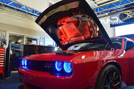 Fully Lit Engine Bay With Halo Light Kit Headlight Surrounds Dodge Charger Dodge Charger Hellcat Mopar