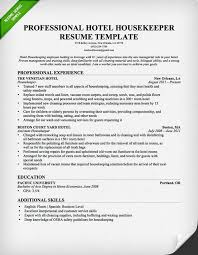 resume examples housekeeping resume