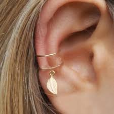 Let's see whether clip on earrings made by chain linking is your favorite fashion. New Fashion Ear Cuff Wrap Leaves Leaf Earrings No Piercing Clip Earrings Triangle Cartilage Clip Diy Handmade Black Gold Silver Buy New Fashion Ear Cuff Wrap Leaves Leaf Earrings No Piercing Clip