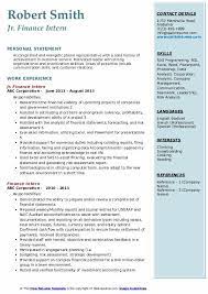 Our cfo job description may be copied and pasted, modified, shared, distributed and/or used as desired. Finance Intern Resume Samples Qwikresume