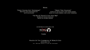 Yo Ho Yo Ho A Pirate S Life For Me Youtube Pirates Of The Carribean 3 Credit Theme End Titles Youtube