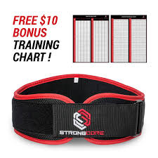 buy weightlifting belt with free bonus training chart