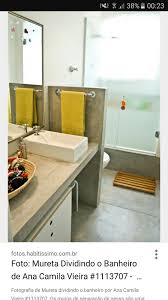 Boa Ideia Para Separar O Espaco Do Vaso Levantar Meia Parede Que Serve Tambem De Porta Toalha Detalhe Para O R Home Design Decor Decoracao Banheiro Banheiro