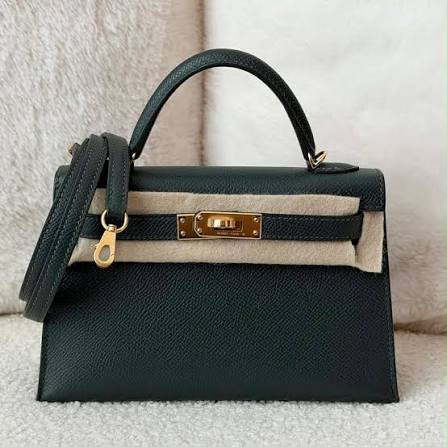 Hermès Kelly mini, Vert Mangrove, gold hardware