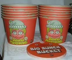 Vintage Dunkin Munchkins Bucket Wowsers Dunkin Dunkin Donuts Doughnuts Dunkin Donuts