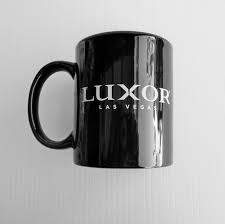 Look at the coffee mugs you have available and choose the one that is the most average size. Luxor Las Vegas Hotel Casino Coffee Cup