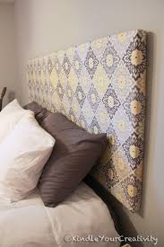This Was My Project A Few Weekends Ago It Really Was A Simple As It Looks And I Am Loving The Result Diy Fabric Headboard Master Bedroom Redo Fabric Headboard