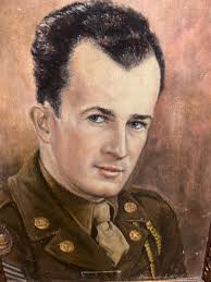 Stupendo dipinto a olio francese 17 x 15 con cornice, firmato, raffigurante  un soldato americano — alcuni piccoli danni minori — meraviglioso pezzo  storico