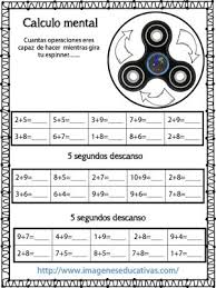 Tenemos acertijos mentales difíciles, para adultos, divertidos, para niños, y también los clásicos matemáticos, de lógica para mejorar la agilidad mental. Fichas Para El Calculo Mental Aprovecha Los Spinners Imagenes Educativas