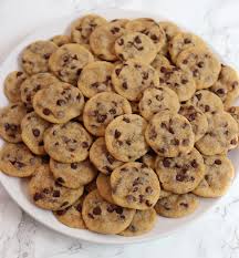 Bite Sized Chocolate Chip Cookies With Images Food Easy Vegan Dessert Vegan Chocolate Chip Cookies